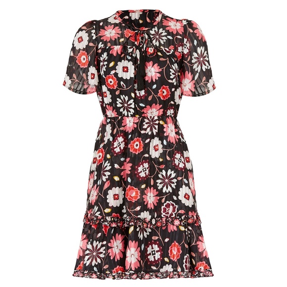 NWT Kate Spade Flora A-line Silk Dress - Picture 4 of 8
